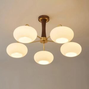 nordic-wood-brass-globe-ceiling-light-frosted-glass-chandelier