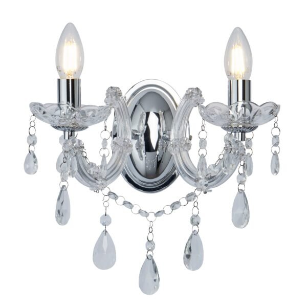 Marie Therese Chrome Double Wall Light