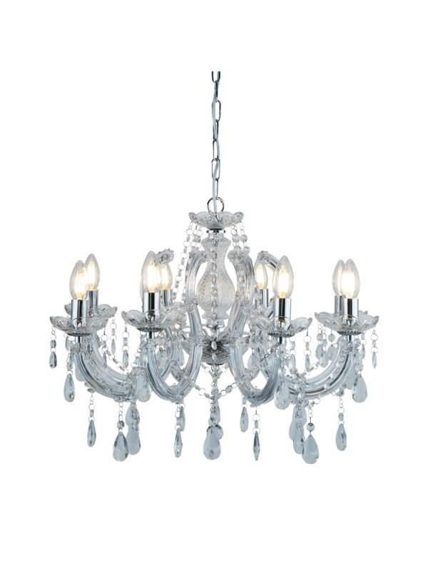 Marie Therese Chrome 8 Light Chandelier
