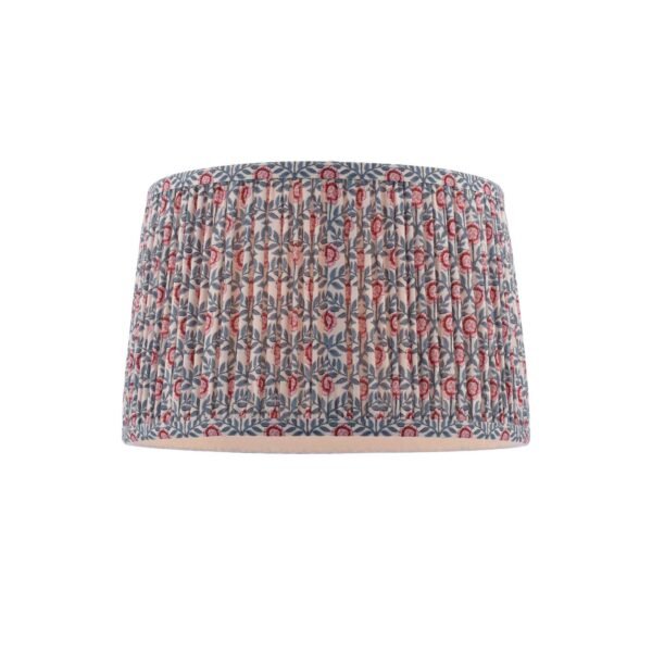 Folly Dark Multi Coloured Cotton Tapered Drum Shade 30cm