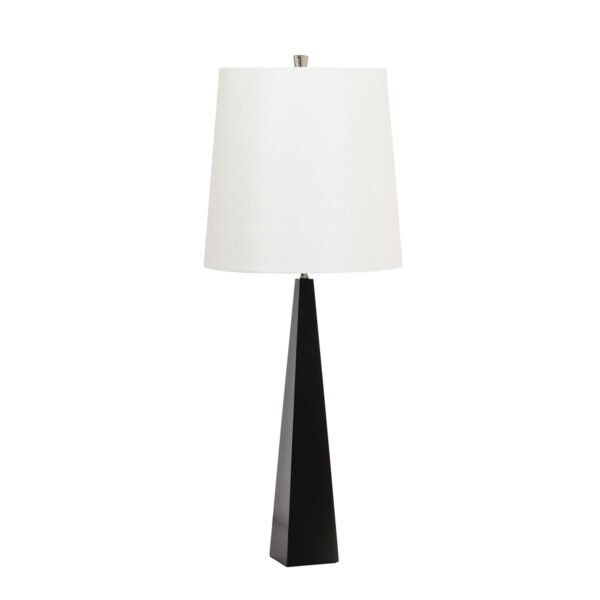 Ascent 1 Light Table Lamp Black White Shade