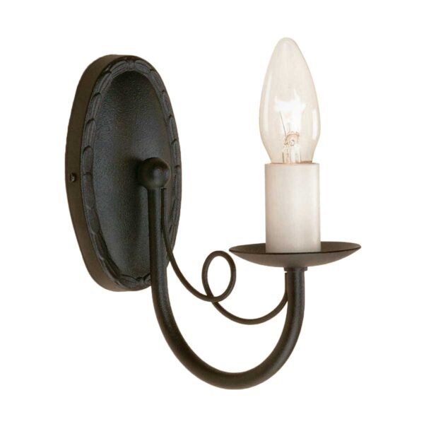Minster 1 Light Wall Light Black