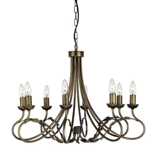 Olivia 8 Light Chandelier Black & Gold Patina