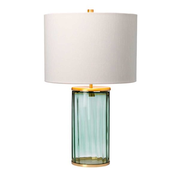 Reno Table Lamp Green Aged Brass