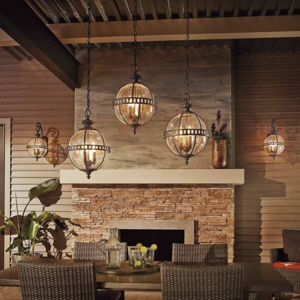 Kichler Halleron III Globe Ceiling Pendant Lantern