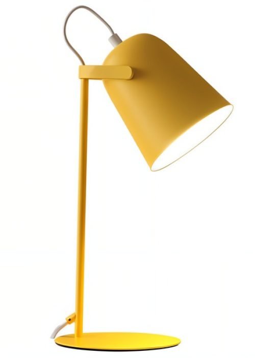 Modern Metal Desk Lamp with Adjustable Head, Mid-Century Matte Table Lamp for Study, Bedroom, and Office - YellowPink (4)